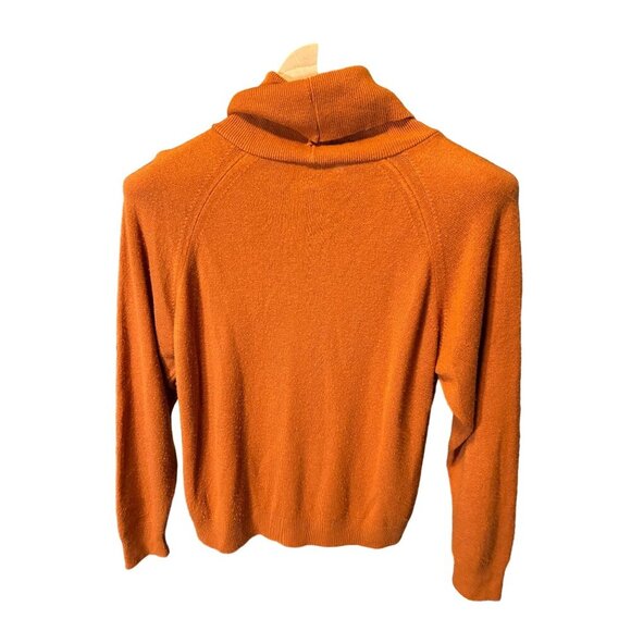 Designers Originals Orange Long Sleeve Turtleneck Luxelon Sweater SZ Medium - Picture 2 of 8